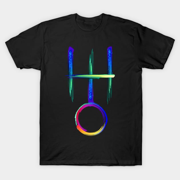 Symbols of planets luminescent paint T-Shirt by Blackmoon9